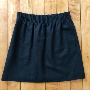 J. Crew Charcoal Gray Wool City Mini Skirt